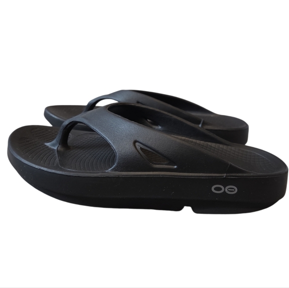 OOFOS Ooriginal Black Recovery Sandals 7 - Picture 3 of 12